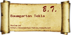 Baumgarten Tekla névjegykártya